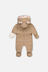Baby One Piece Snowsuit For Car Seats Taupe