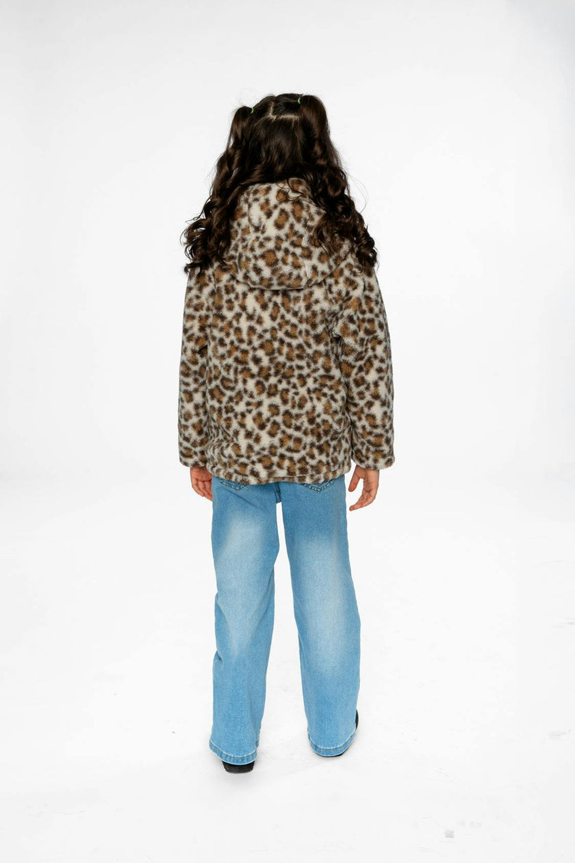 Reversible Mid-Season Jacket Pink And Leopard