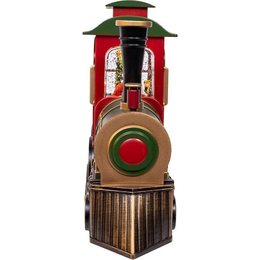 7.625-Inch Battery Operated LED Lighted Santa Train With Spinning Glitter Water