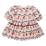 Girls Maribelle Dress - Santa Garland