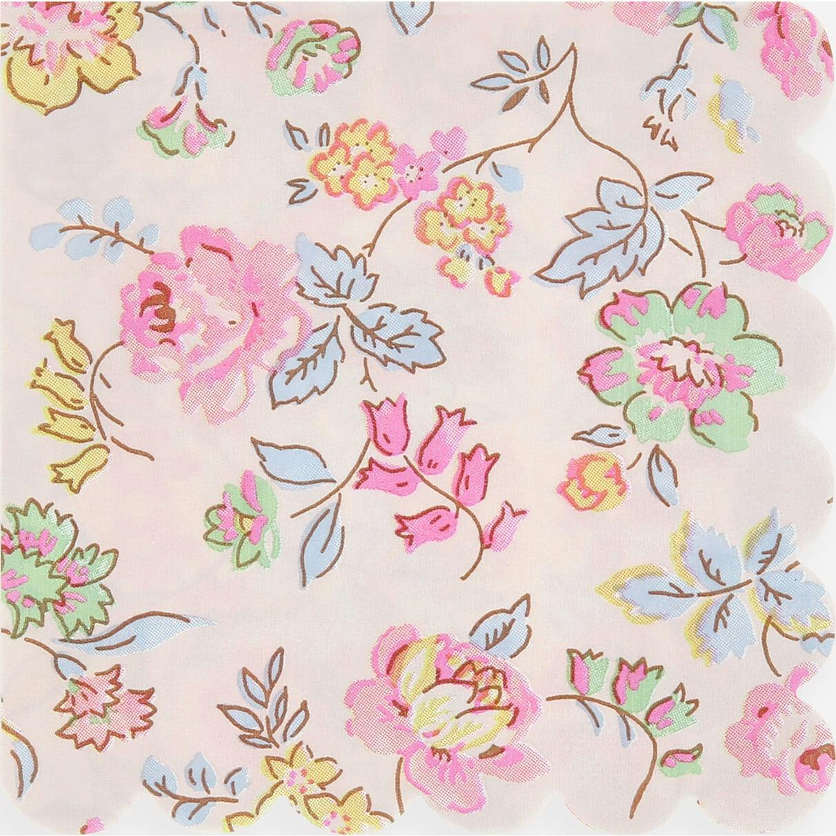 Pink Chintz Small Napkins