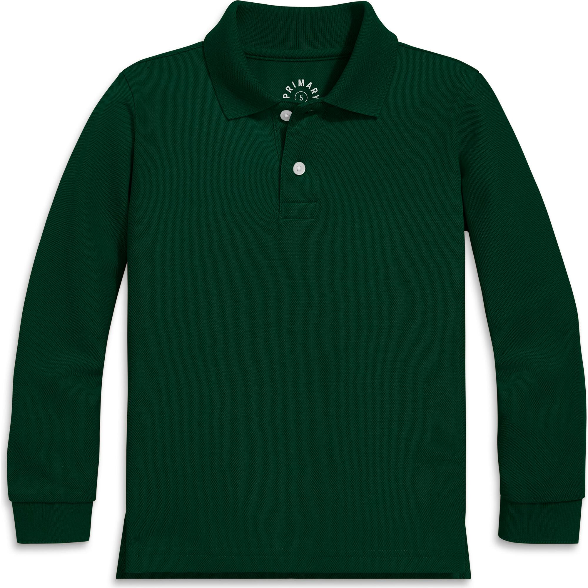 Kids long sleeve pique polo