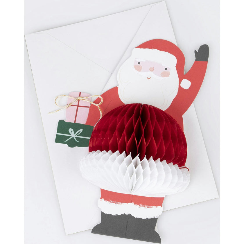 Honeycomb Santa Stand Up Card