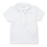 Jane Girls' Pima Cotton Short Sleeve Polo Shirt White