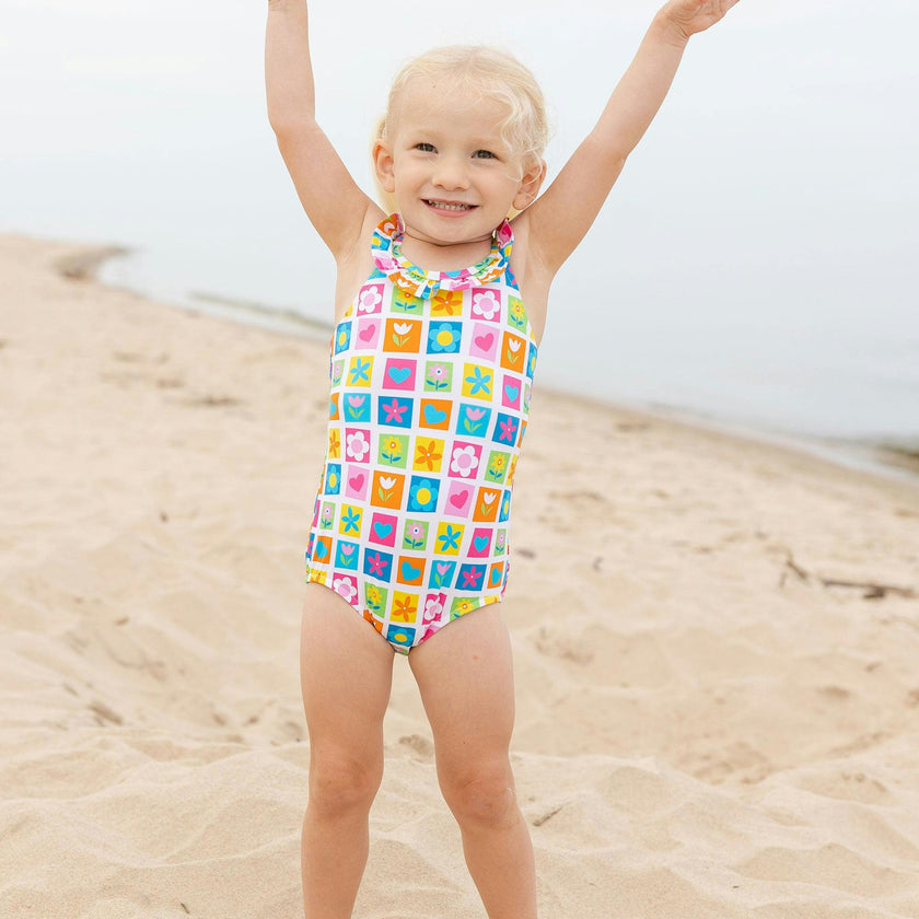 Patchwork Floral Swimsuit