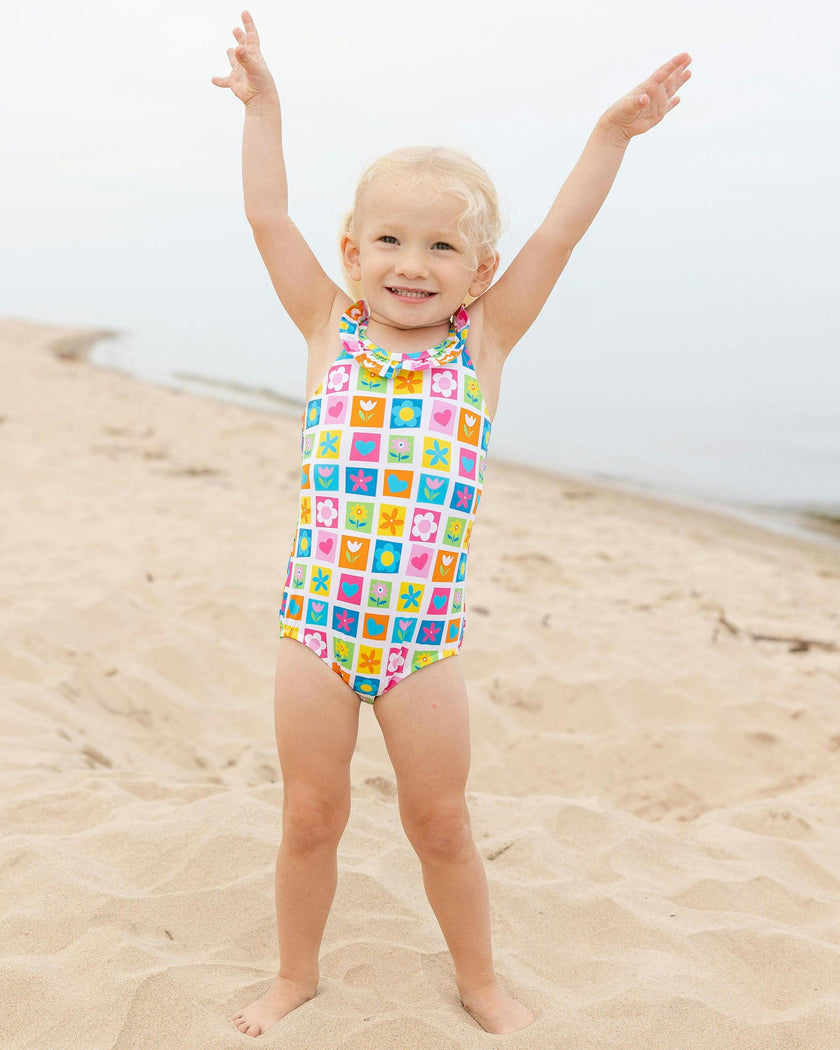 Patchwork Floral Swimsuit