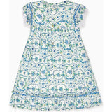 Nicky Hilton x La Coqueta Blue Bow Floral Lily-Grace Girl Empire Dress