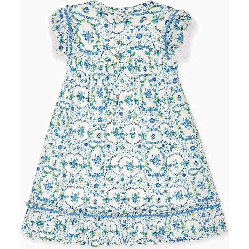 Nicky Hilton x La Coqueta Blue Bow Floral Lily-Grace Girl Empire Dress