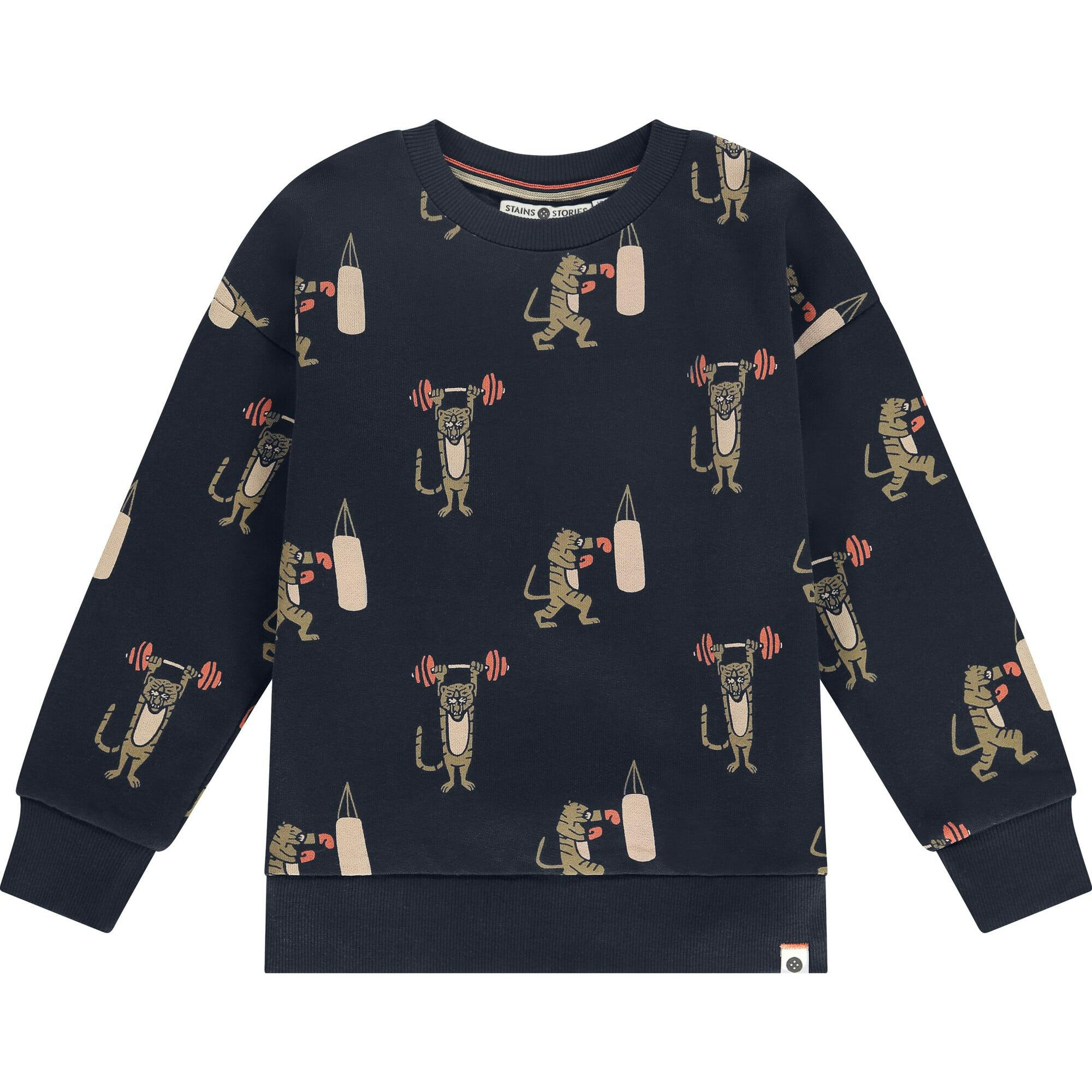 Allover Boxer Print Sweatshirt