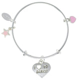 Love to Dance Silver Bangle Bracelet