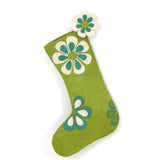 Retro Flower Power Hand Felted Wool Christmas Stocking