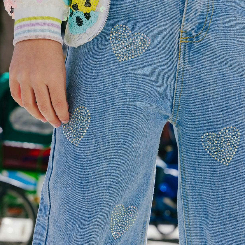 Crystal Heart Jeans