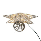 Kurt Adler 10.5-Inch 30-Light Warm White LED Fairy Light 5-Point Star Tree Topper