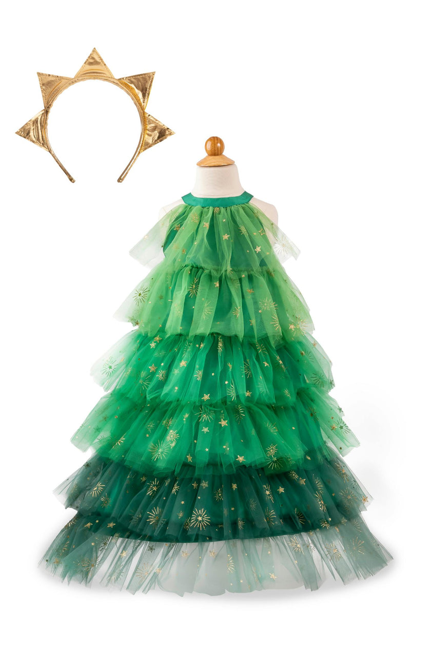 maisonette christmas dress Tree with Headpiece Holly jolly