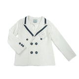 Alex White Boys Blazer With Black Contrast Line