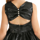 Black Sleeveless Bow Madrona Dress