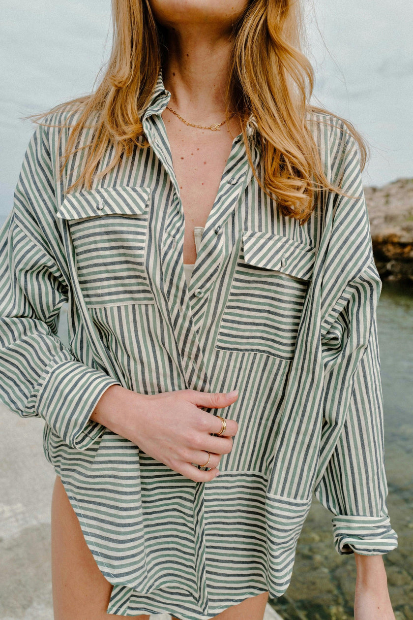 Kyoto Shirt in Dune Stripe