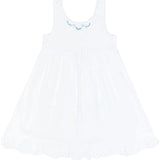 girls shell white simple dress