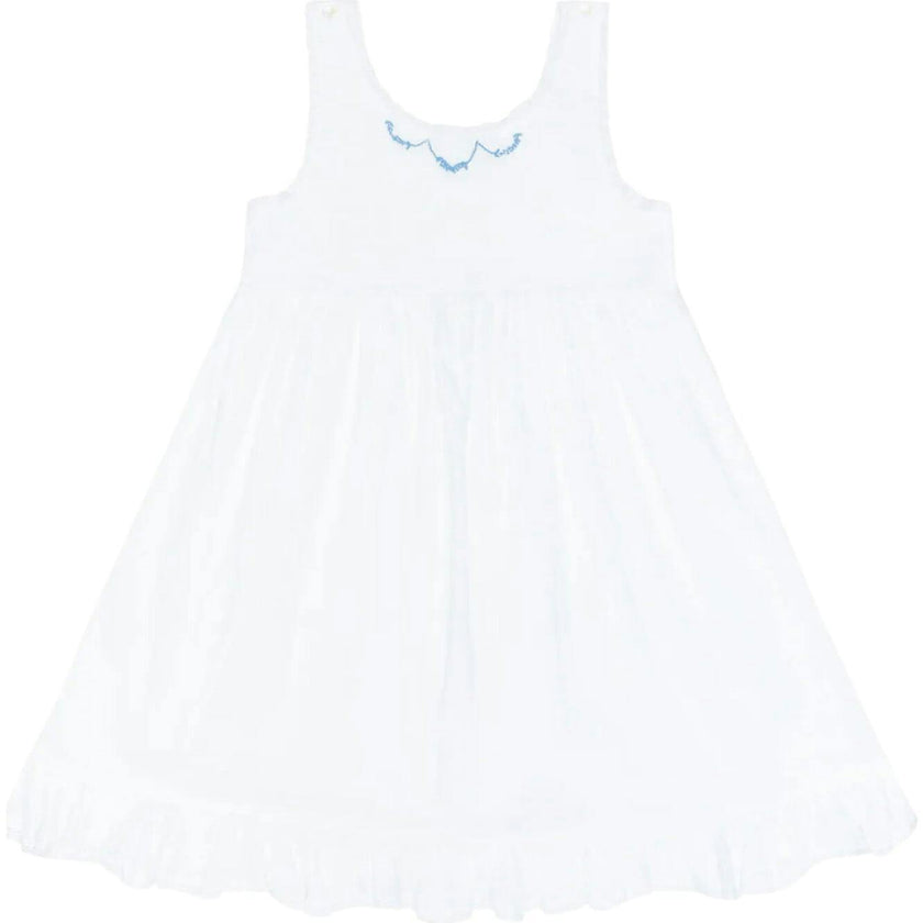girls shell white simple dress