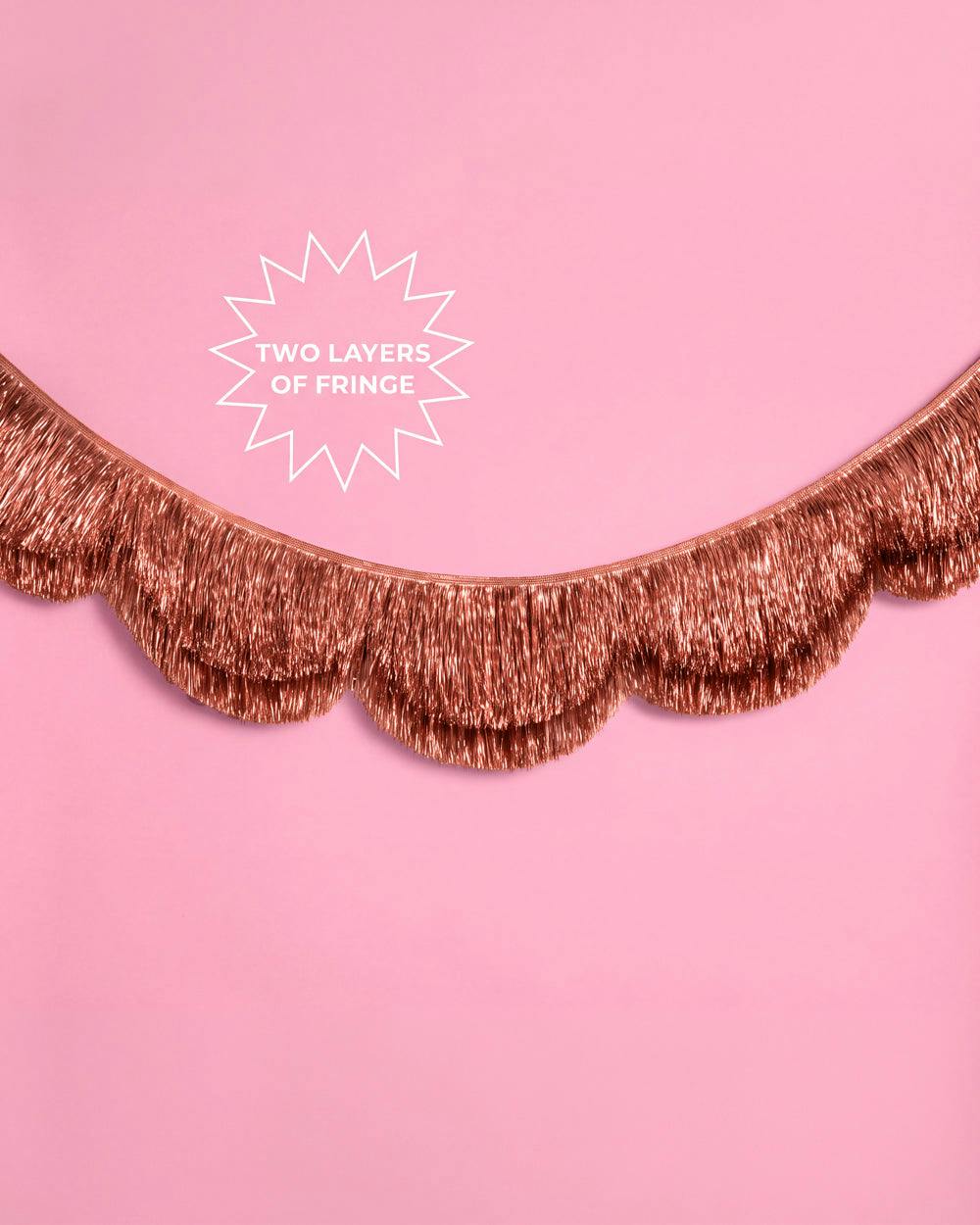 Rose Gold Scallop Fringe - scalloped banner