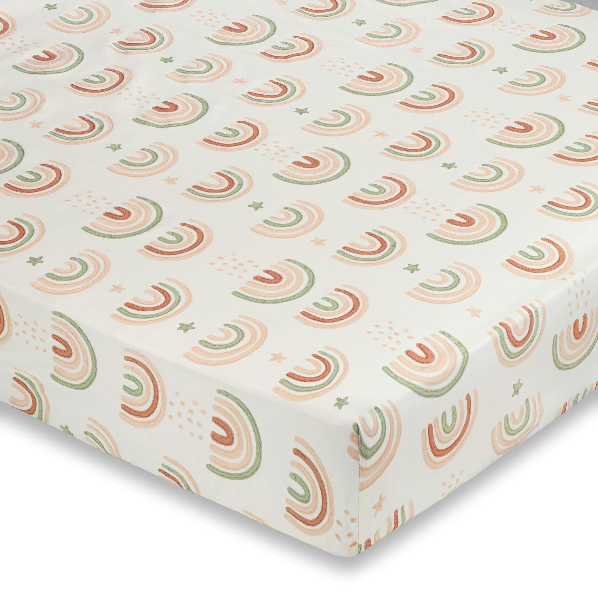 Parker Rainbow Cotton Fitted Crib Sheet