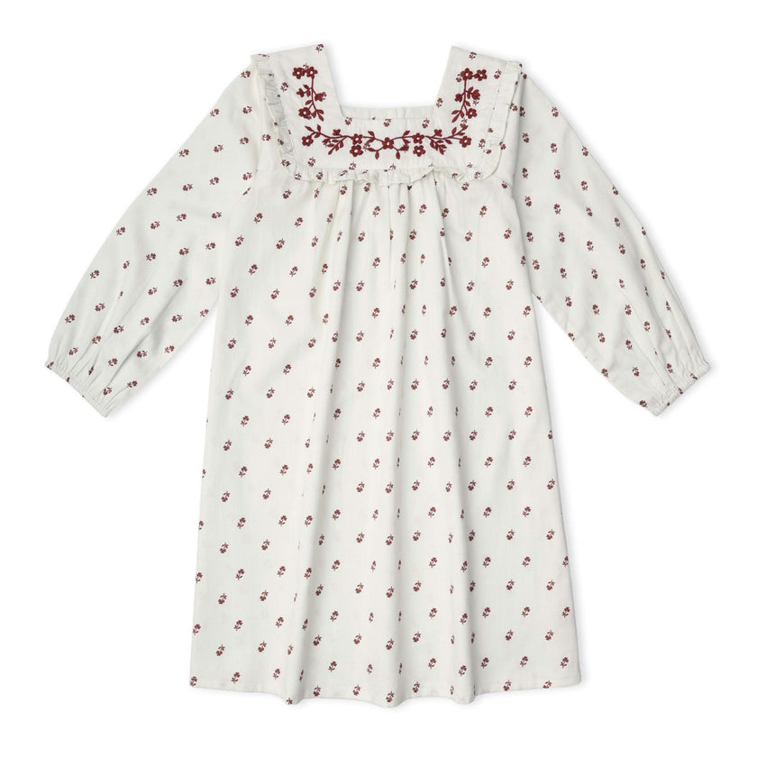 Organic Twill Dress - Forest Scatter