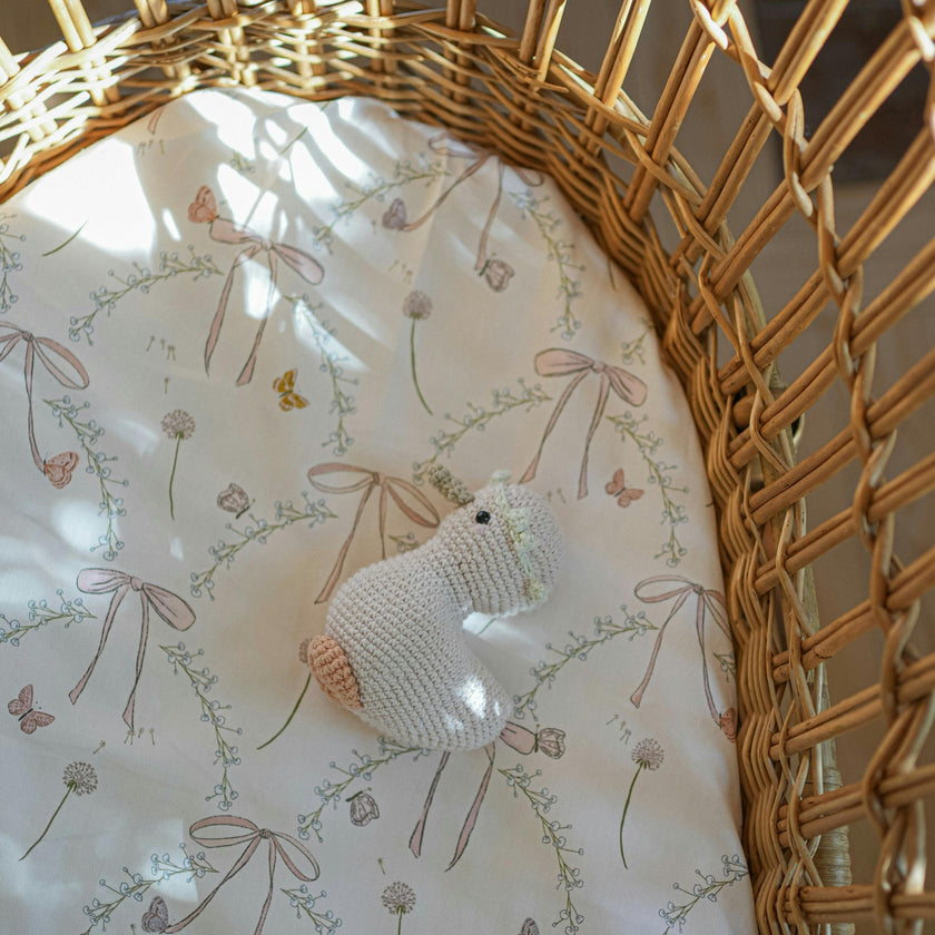 Bows & Butterfly Kisses Crib Sheet
