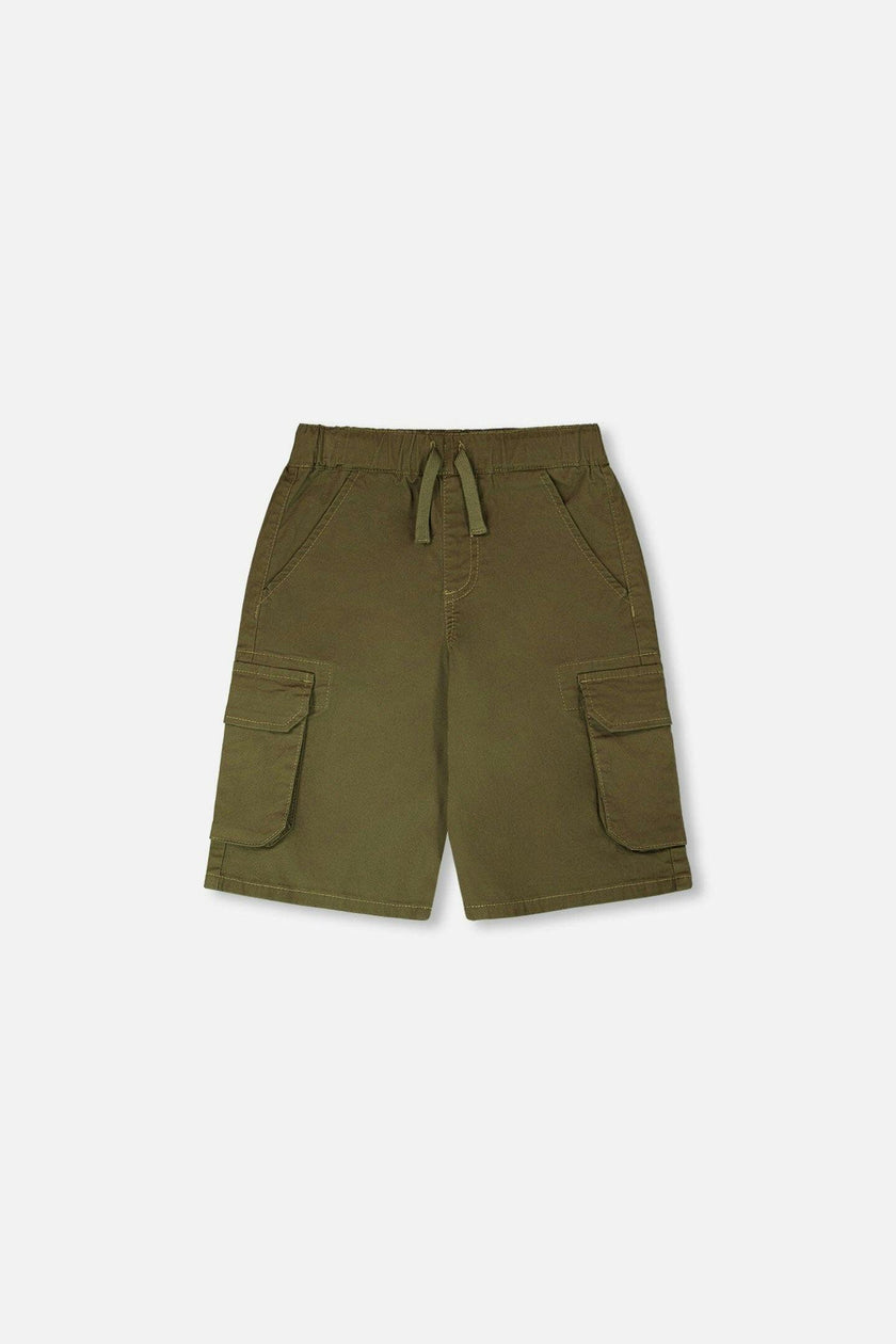 Stretch Twill Bermuda With Cargo Pockets