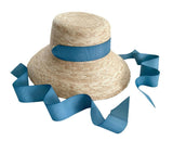 Palmetto Girl’s Hat - Long French Blue Grosgrain Ribbon