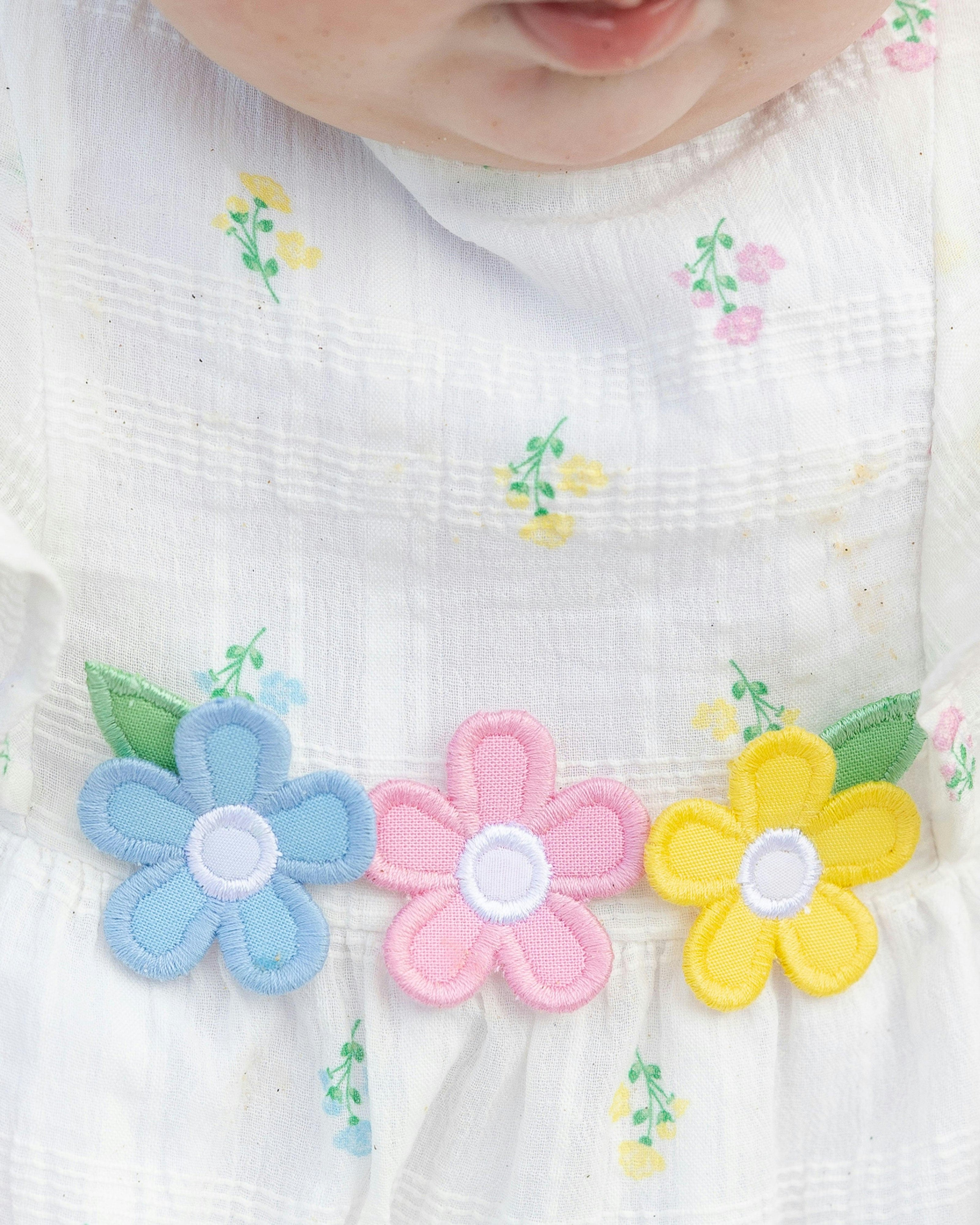 Textured Lawn Floral Printed Dress With Flowers and Bloomer