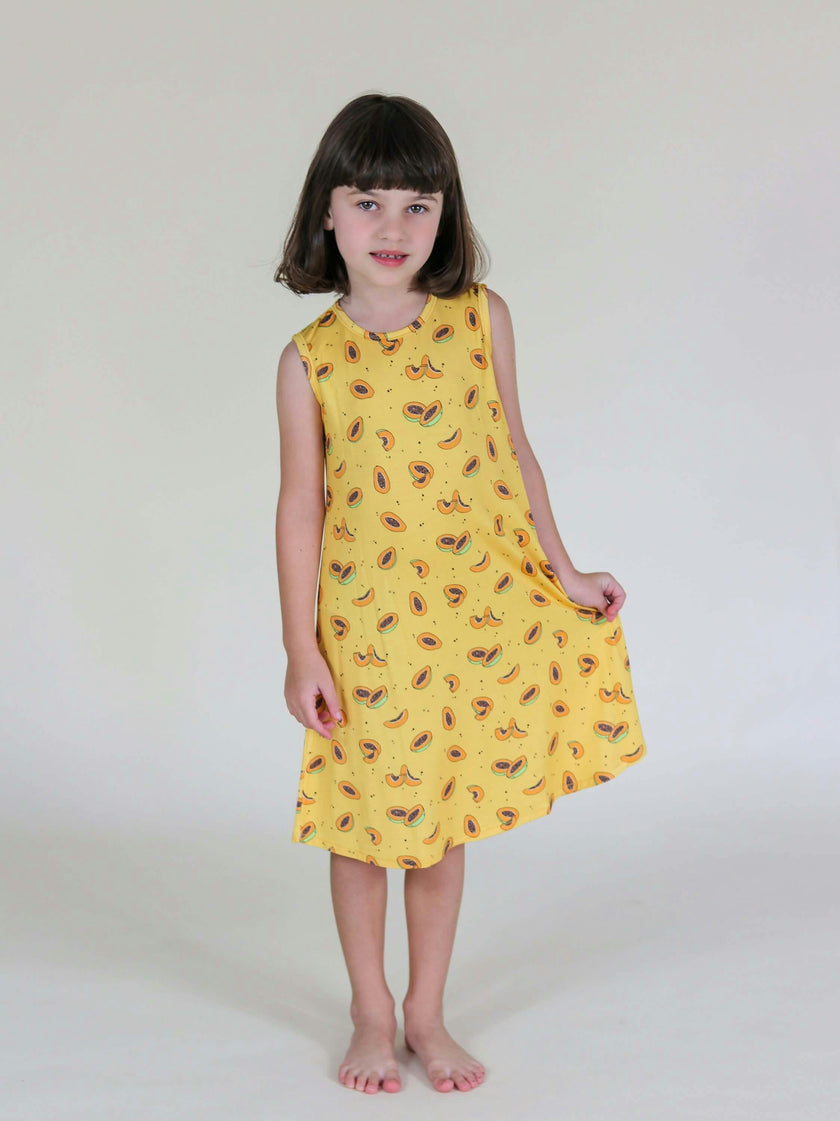 Papaya Bamboo Girls' Sleeveless Dress