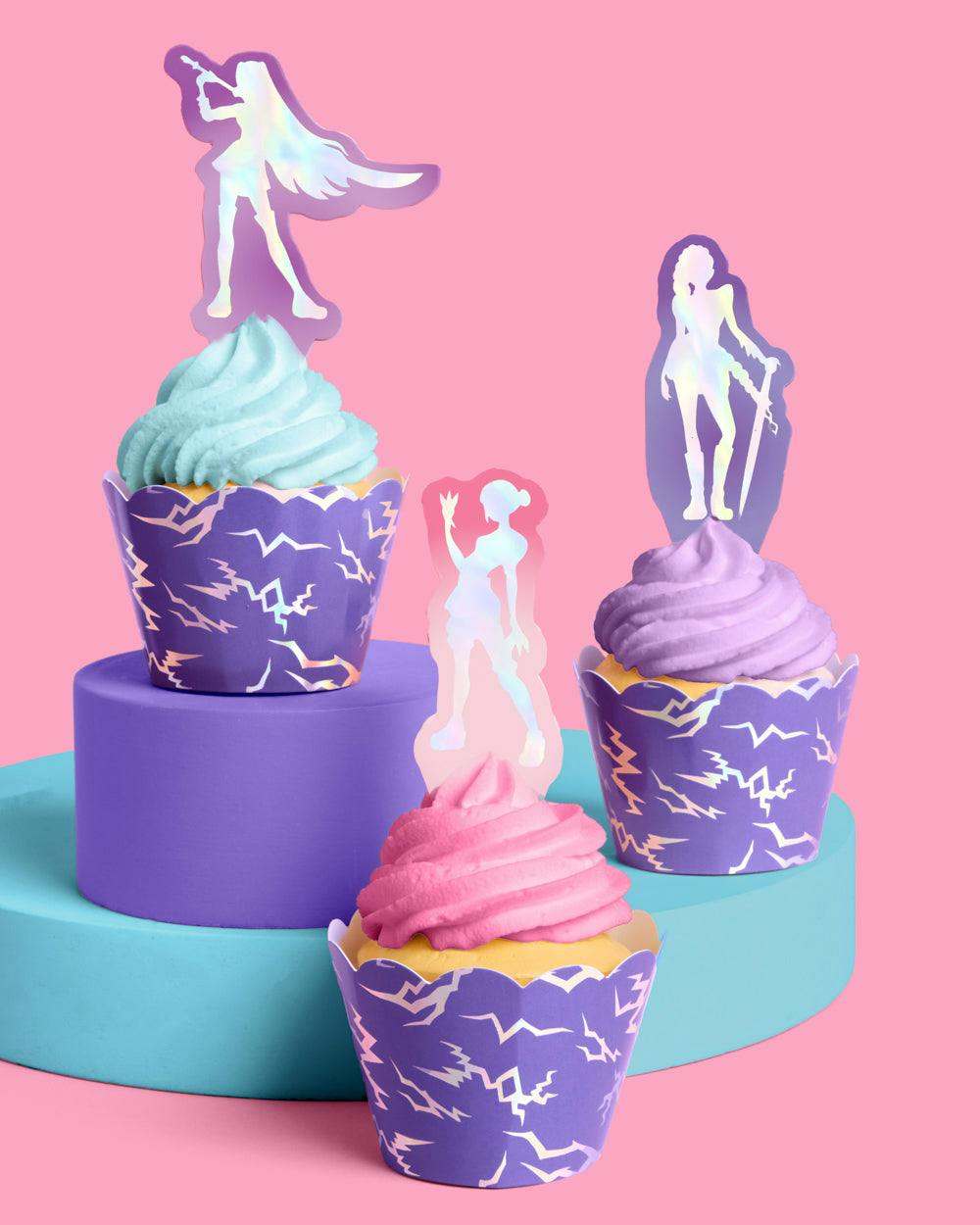 Takedown Cupcake Toppers - 24 pc set