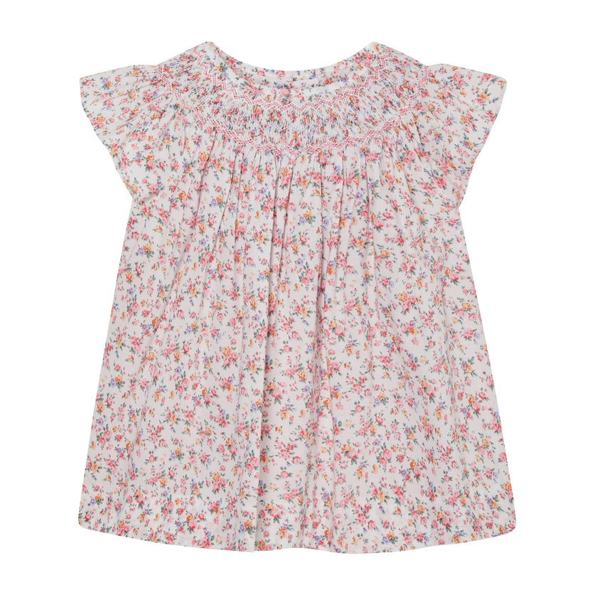 Hand-Smocked Girls Blouse Amarantha