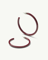 Large Hoops in Oxblood