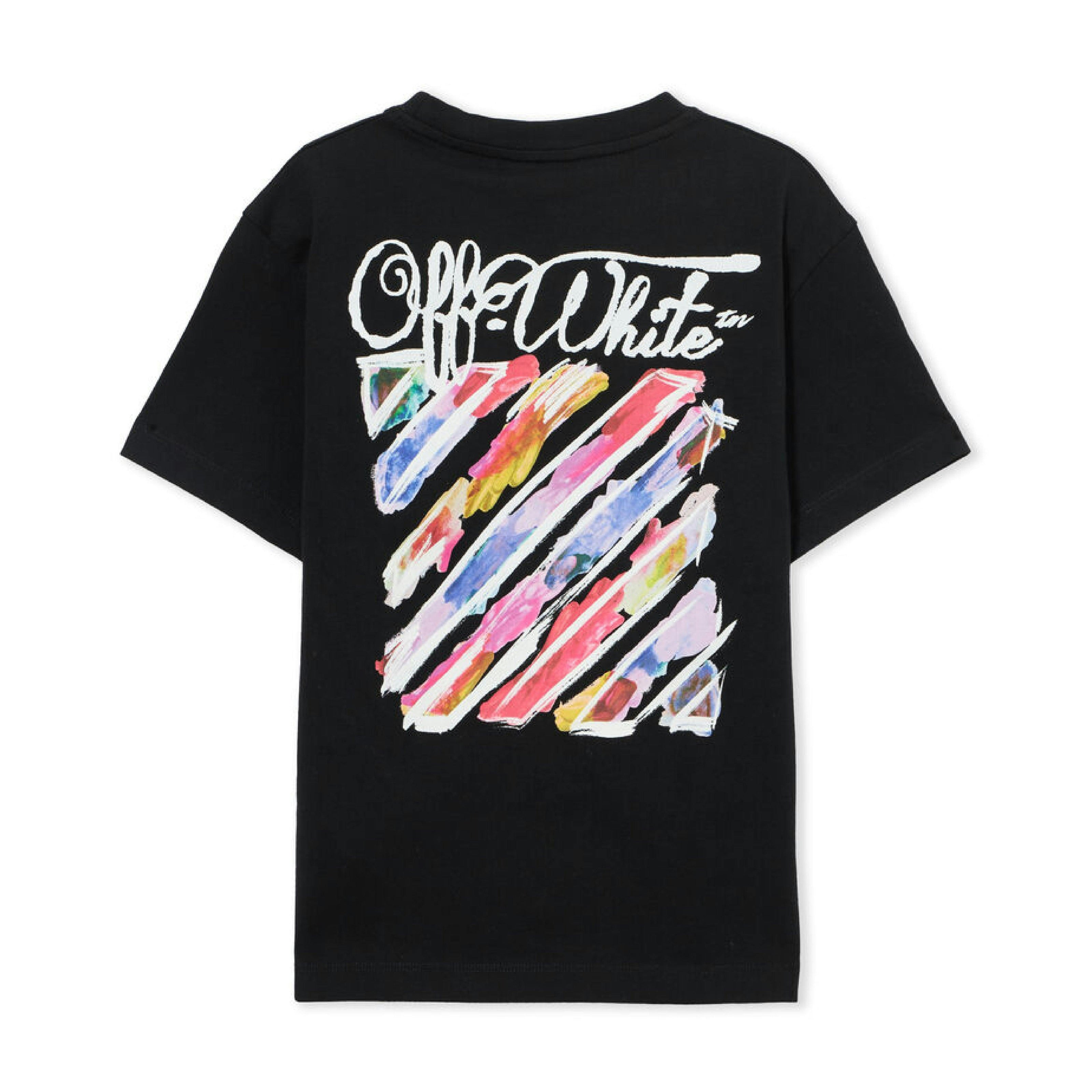 Black Diagonal Watercolor T-shirt