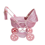 Olivia's Little World Baby Doll Glitter Pink Pram with Cover