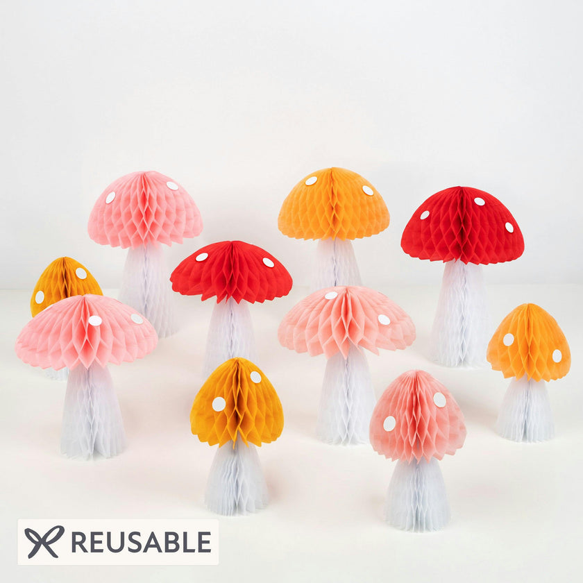 Honeycomb Mushroom Decorations