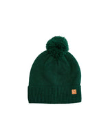 Knit Pom Hat in Ivy Green
