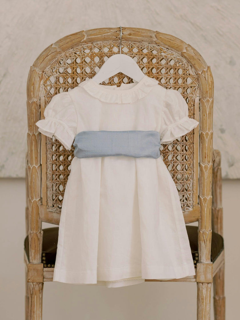 Vega Ceremony Baby Girl Set with Silk Sash