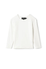 Pointelle Long Sleeve Rib Top