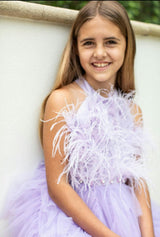 Lavender Haze Feather Dress