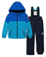 Two Piece Play Snowsuit Light And Dark Blue With Navy Pants