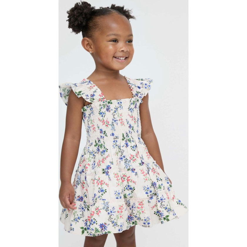 The Tiny Ellie Nap Dress - Pink Scallop Bow Chintz