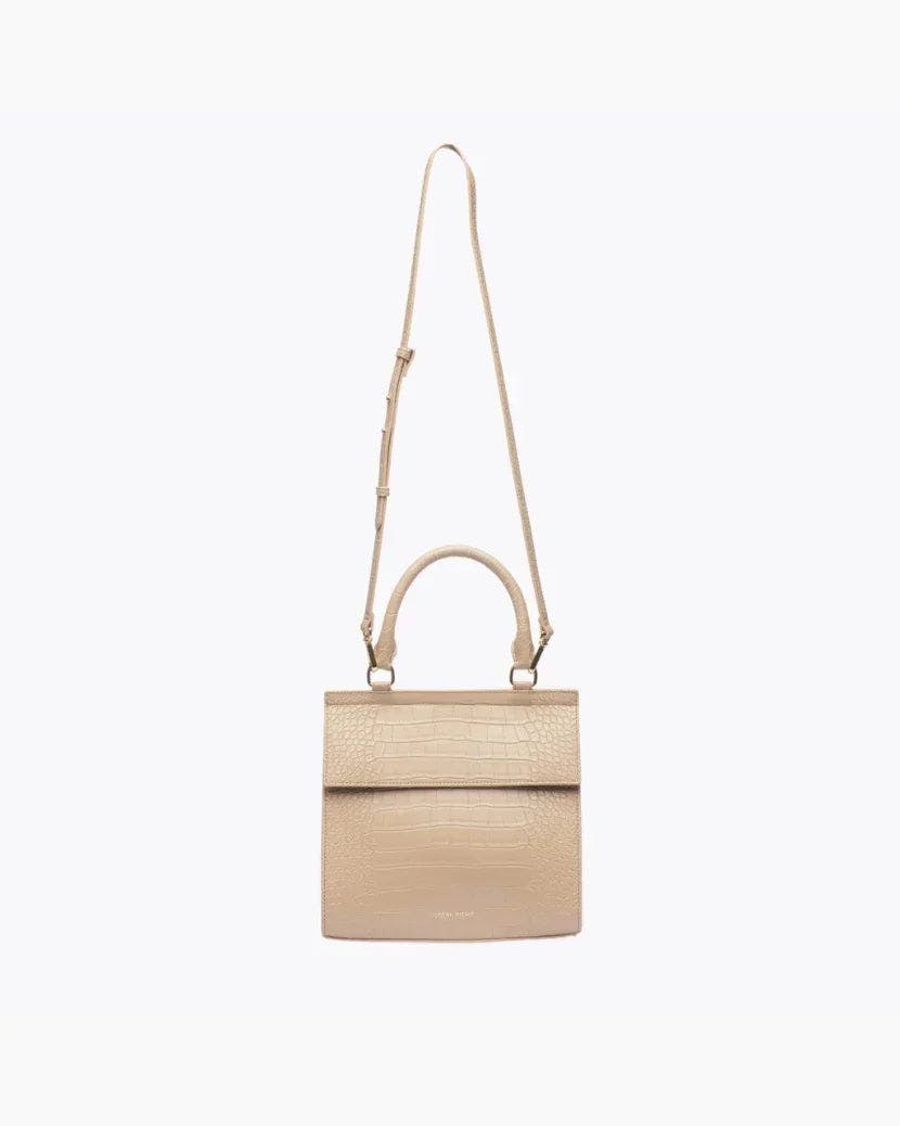 Medium Stylish, Chic Insulated Lunchbox, Cream Croc