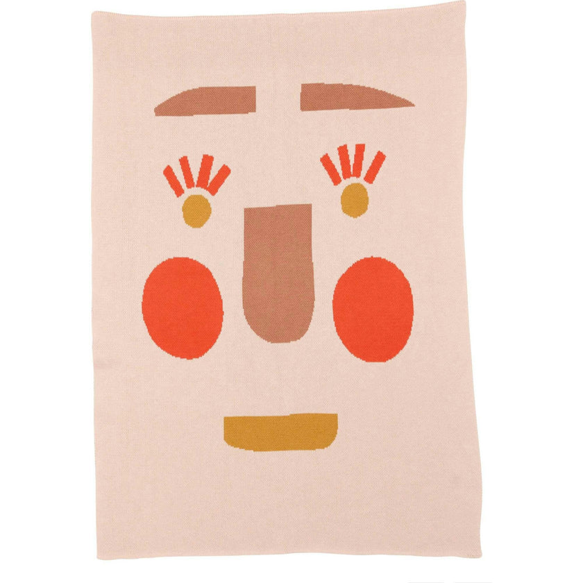 Funny Face Knit Midi Blanket