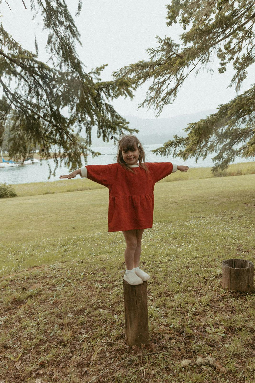 Kelsey Dress in Clay Red
