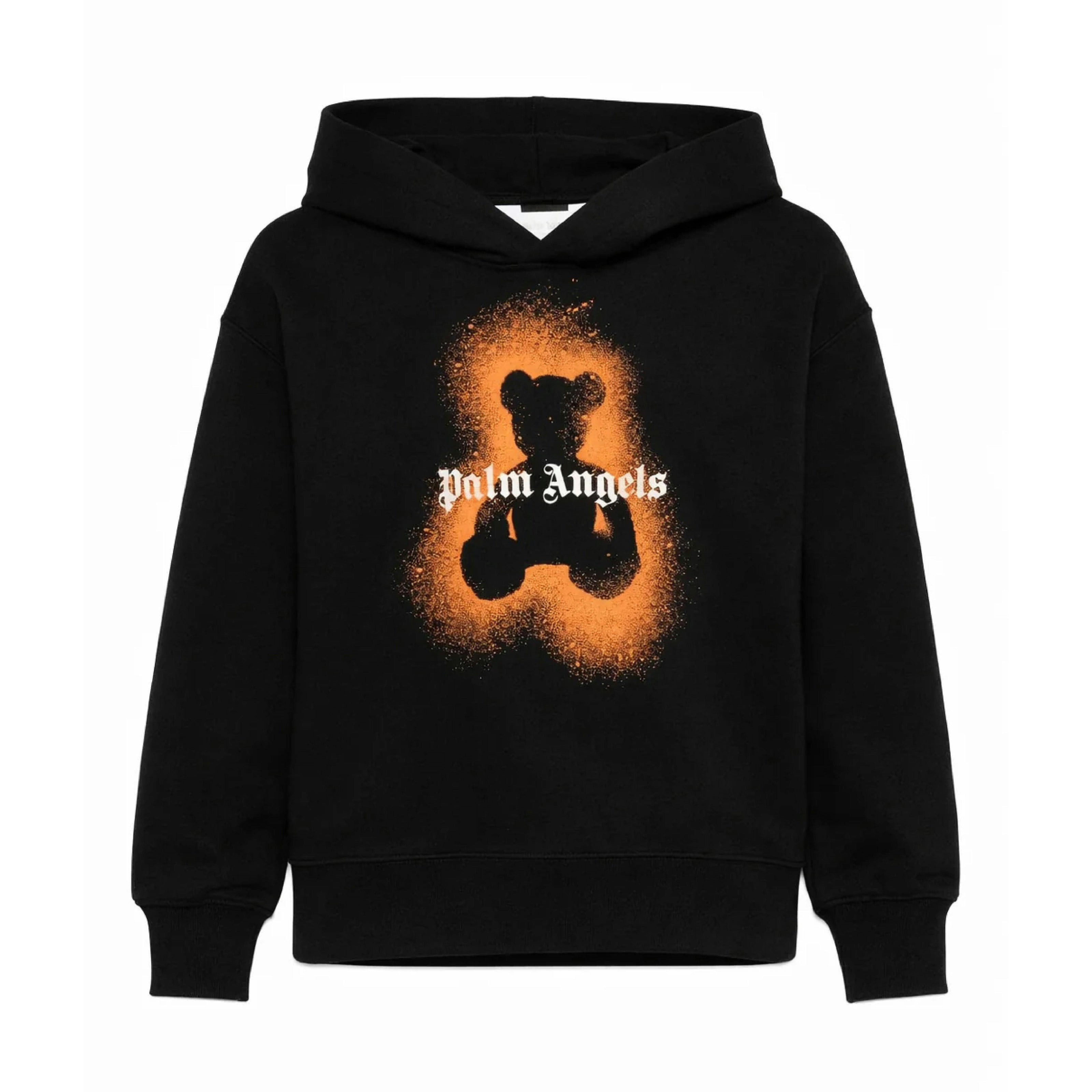 Black Spray Bear Hoodie