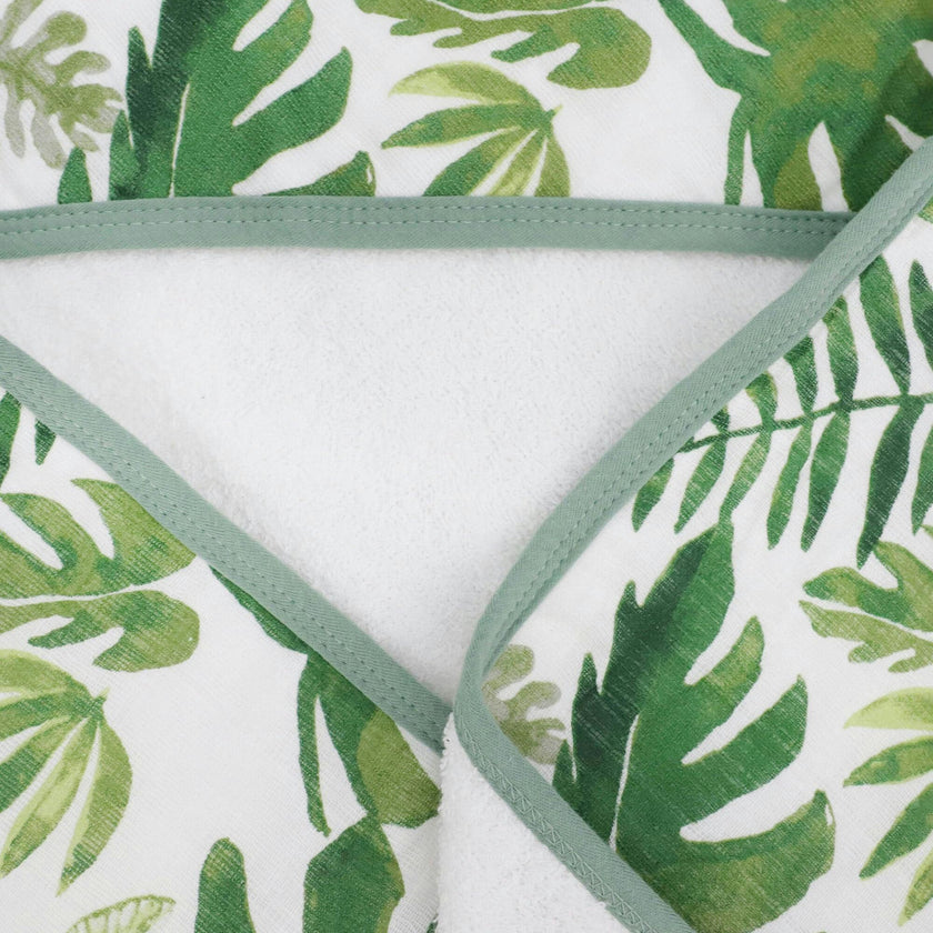 Infant Hooded Towel - Tropical Leaf