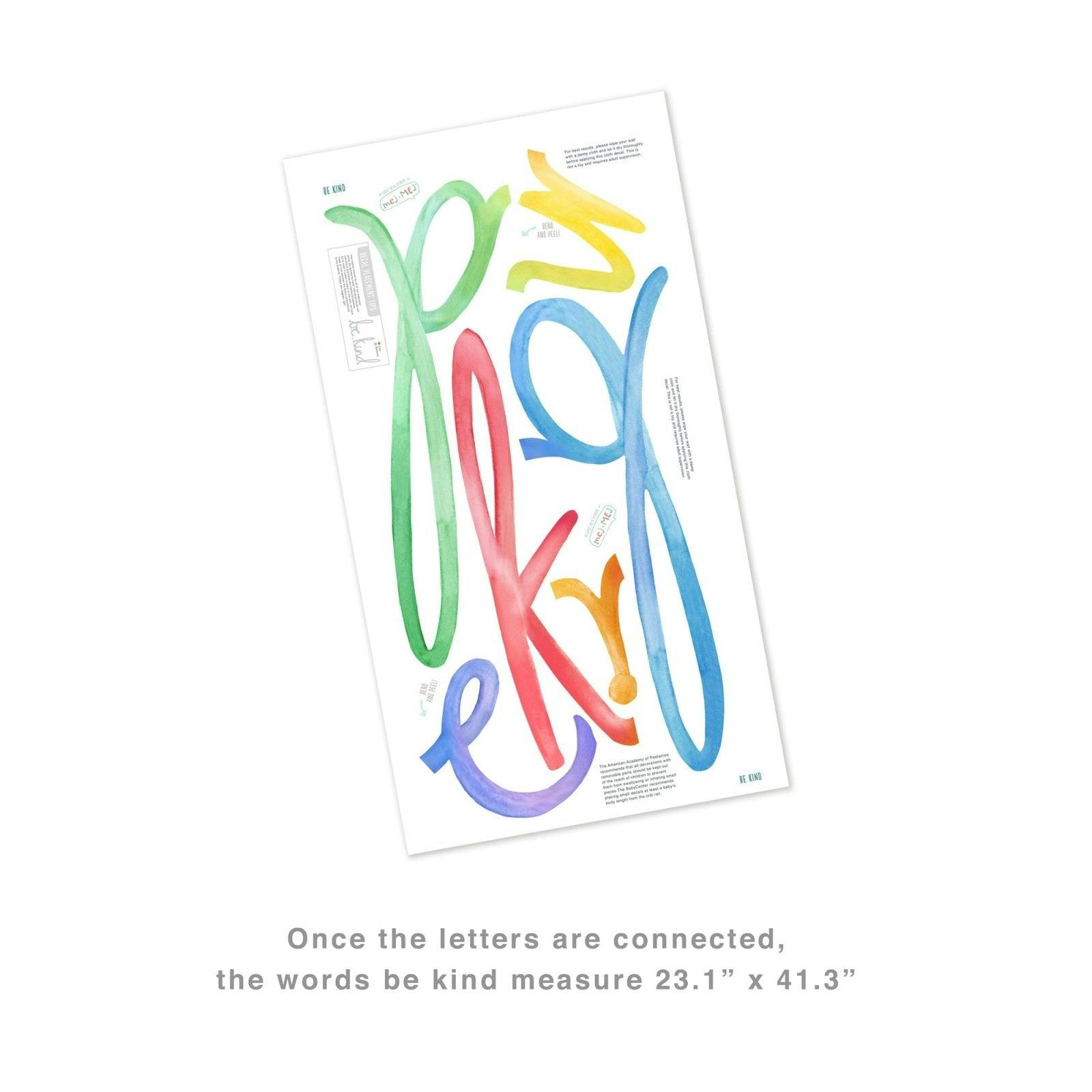 Watercolor Words • Be Kind • Peel-and-Stick Wall Decals