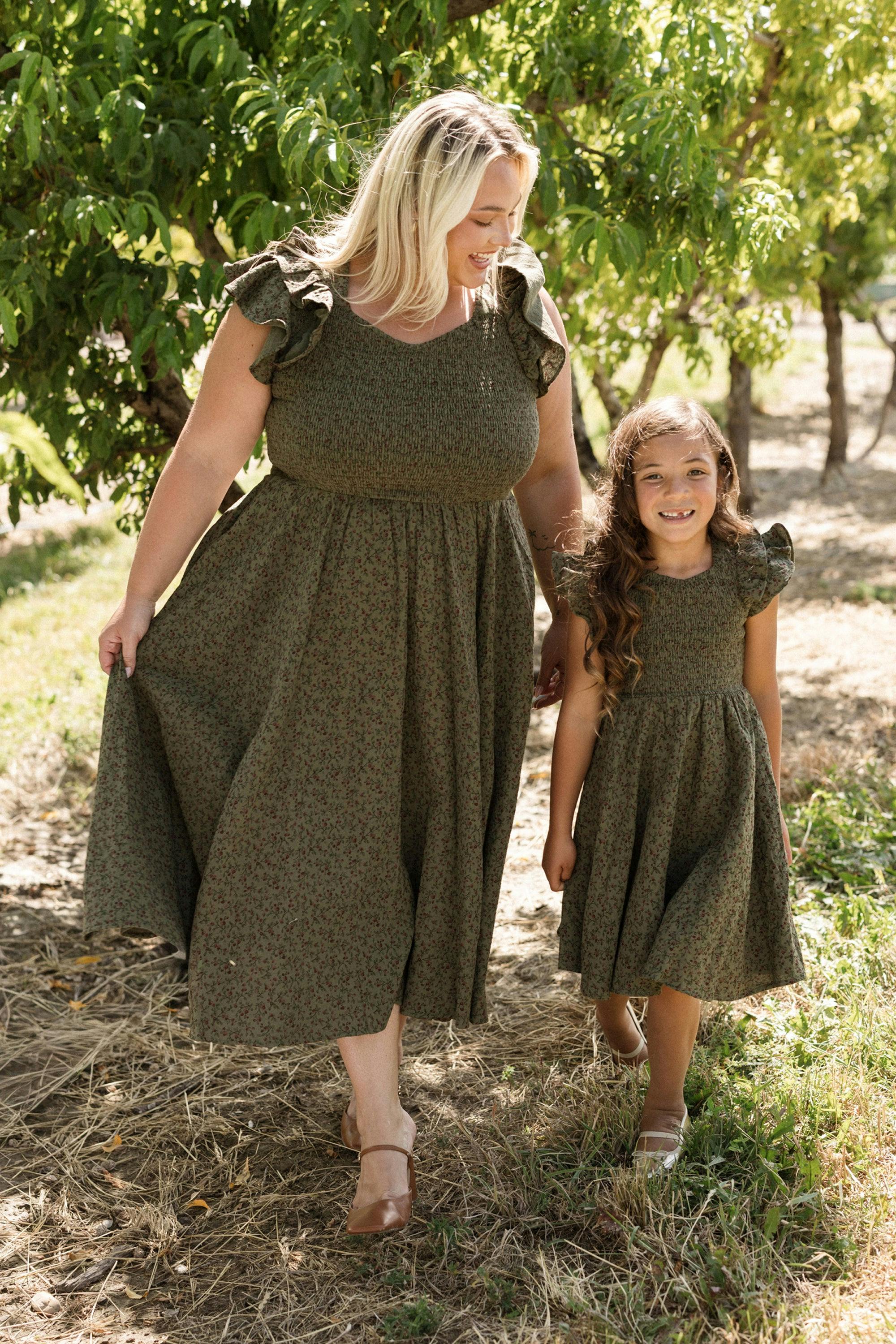 Mini Hattie Dress in Woodland Floral